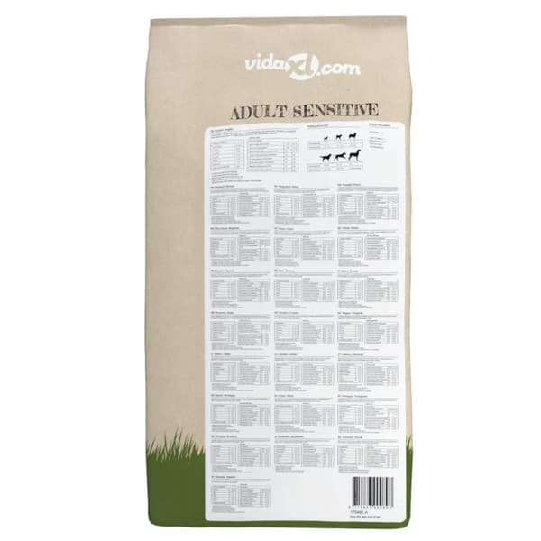 vidaXL Premium Hundmat torr Adult Sensitive Lamb & Rice 15 kg