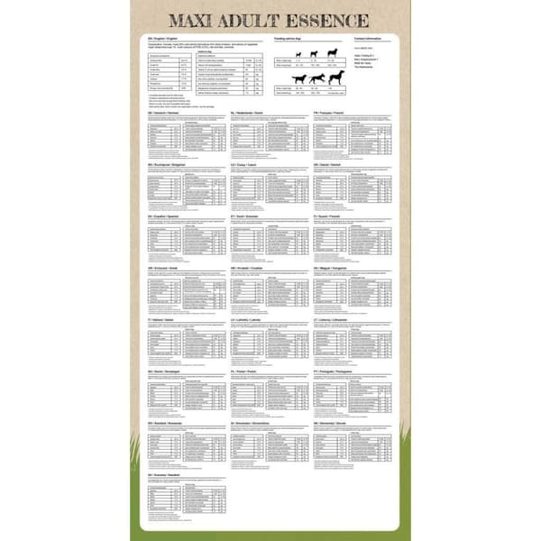 vidaXL Premium Hundmat torr Maxi Adult Essence Beef&Chicken 2 st 30 kg