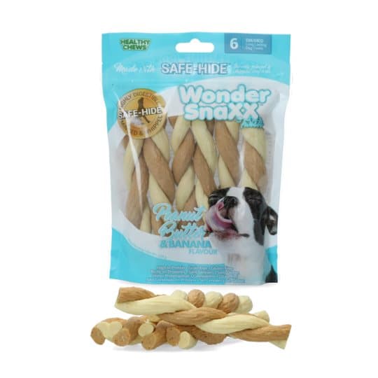 Wonder Snaxx Twists jordnötter och bananer 10x 6 stycken