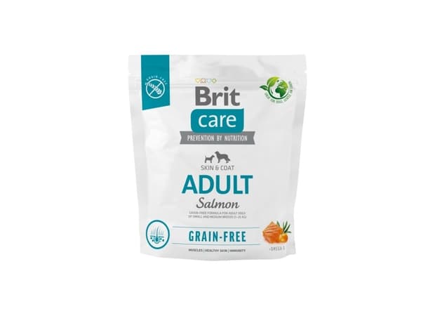 Brit Care Grain-free Adult Salmon & Potato, Vuxen, Medium (11 - 25 kg), Mini (5 - 10kg), X-Small (<4kg), Äpple, Potatis, Lax, 1 kg