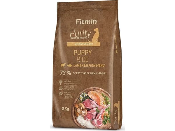 FITMIN Purity Rice Puppy Lamb with salmon - koiran kuivaruoka - 2kg