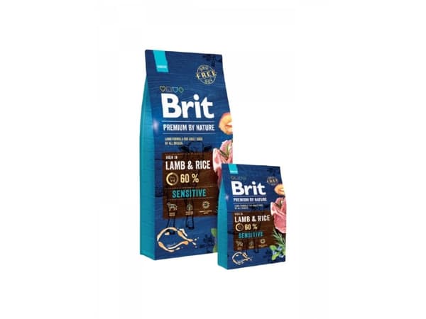 Brit Premium by Nature Sensitive Lamb, Adult, Alle hunderaser, Lam, Ris, 3 kg