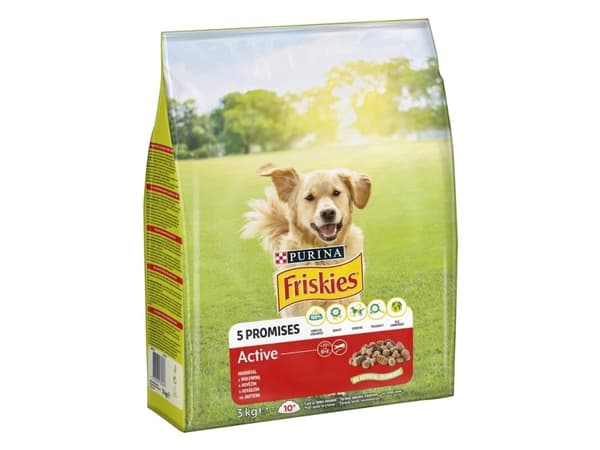 Purina Friskies Vitafit Active, Vuxen, Jätte (> 45kg), Nötkött, 3 kg