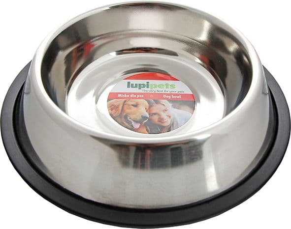 LUPI PETS METALLSKÅL PÅ GUMMI 0,45L