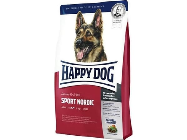 Happy Dog fit & vital - Sport Nordic, Aikuinen, Keskikokoinen (11 -25 kg), Egg, Kala, Lammas, Siipikarja, Lohi