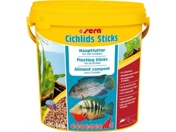 Sera Cichlids Sticks Nature 2 kg/10L, sticks - foder för ciklider