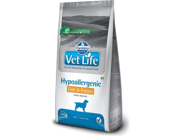 Farmina Pet Food Vet Life Hypoallergenic, Vuxen, Alla raser, Fisk, Potatis, 12 kg
