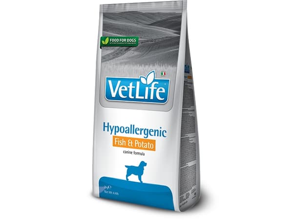 Farmina Pet Food Vet Life Hypoallergenic, Vuxen, Alla raser, Fisk, Potatis, 12 kg