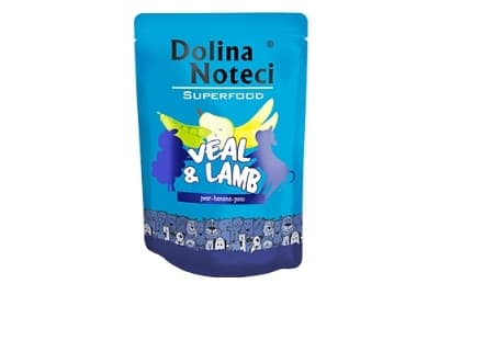 Dolina Noteci Superfood - Kalvekød og lam - vådfoder til hunde - 300 g