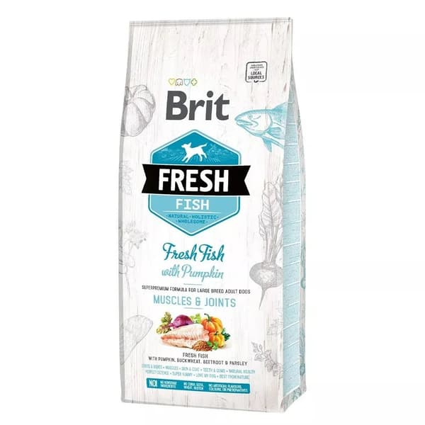 Brit Fresh Fish with Pumpkin Adult Large Muscles & Joints, Adult, Fisk, 12 kg