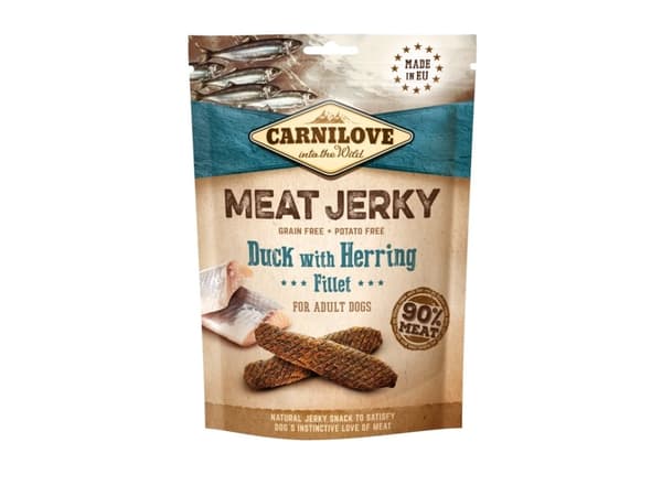 Brit Carnilove Dog Jerky Duck & Herring Fillet - kaczka i filet ze śledzia 100g