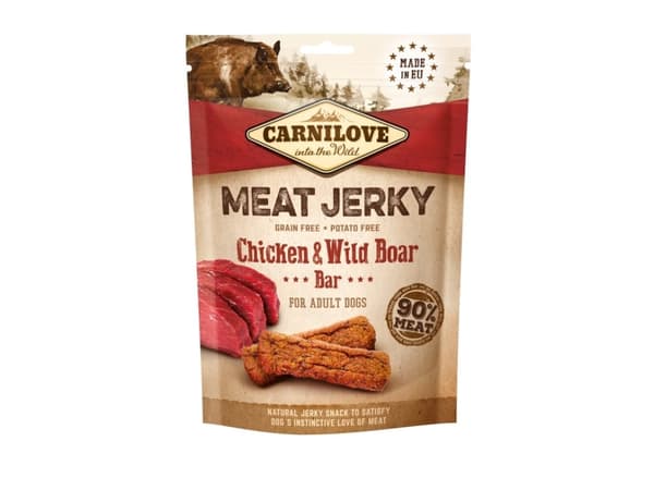 Brit Brit Carnilove Jerky Chicken & Wild Boar Bar Kylling Villsvin Hundegodbit 100 g