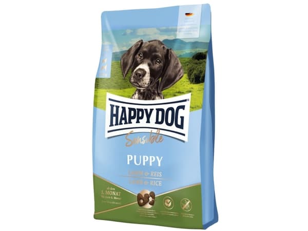 HAPPY DOG Sensible Puppy Torrt hundfoder Lamm, ris 10 kg