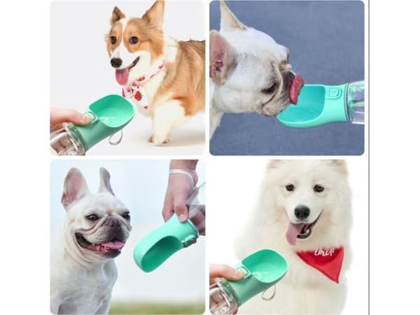 Vannflaske til Hund / Hundeflaske 350ml - Hvit
