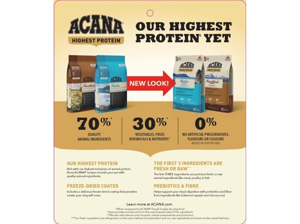 ACANA Highest Protein Ranchlands - torrfoder för hundar - 6 kg