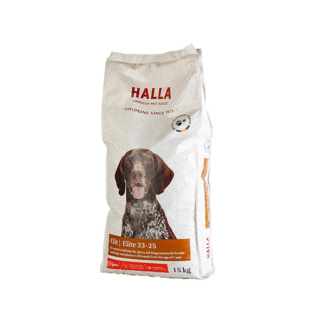 HUNDFODER HALLA ELIT 33-25 15KG