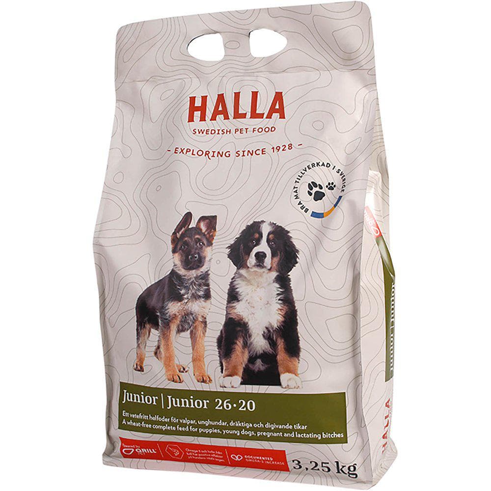 HUNDFODER HALLA JUNIOR 26-20 3.25KG