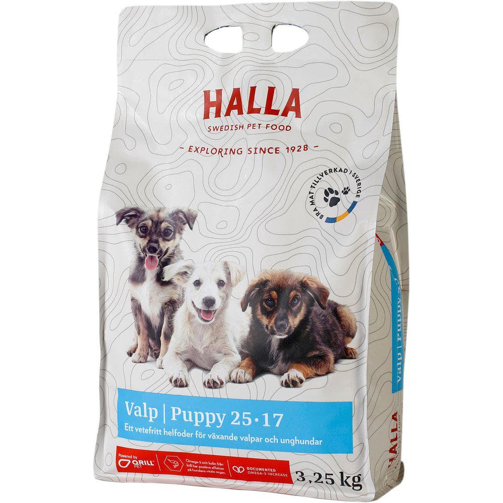 HUNDFODER HALLA VALP 25-17 3.25KG