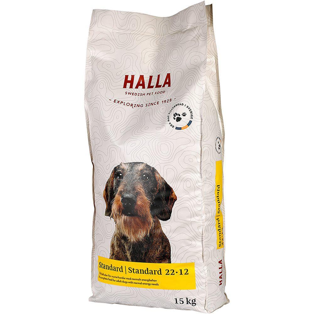 HUNDFODER HALLA STANDARD 22-12 15KG