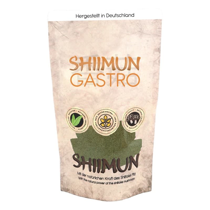 Kosttilskudd til hunder med Shiitake - Shiimun Gastro Pulver fra Bellfor Hundemat - 120g