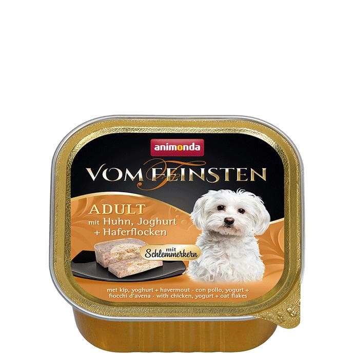 Animonda vom feinsten gourmetcenter halsdukar med kyckling yoghurt havremjöl 150 g
