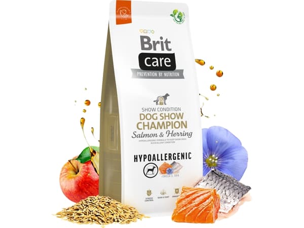Brit Care Dog Hypoallergenic Dog Show Champion, Salmon&Herring,12 kg