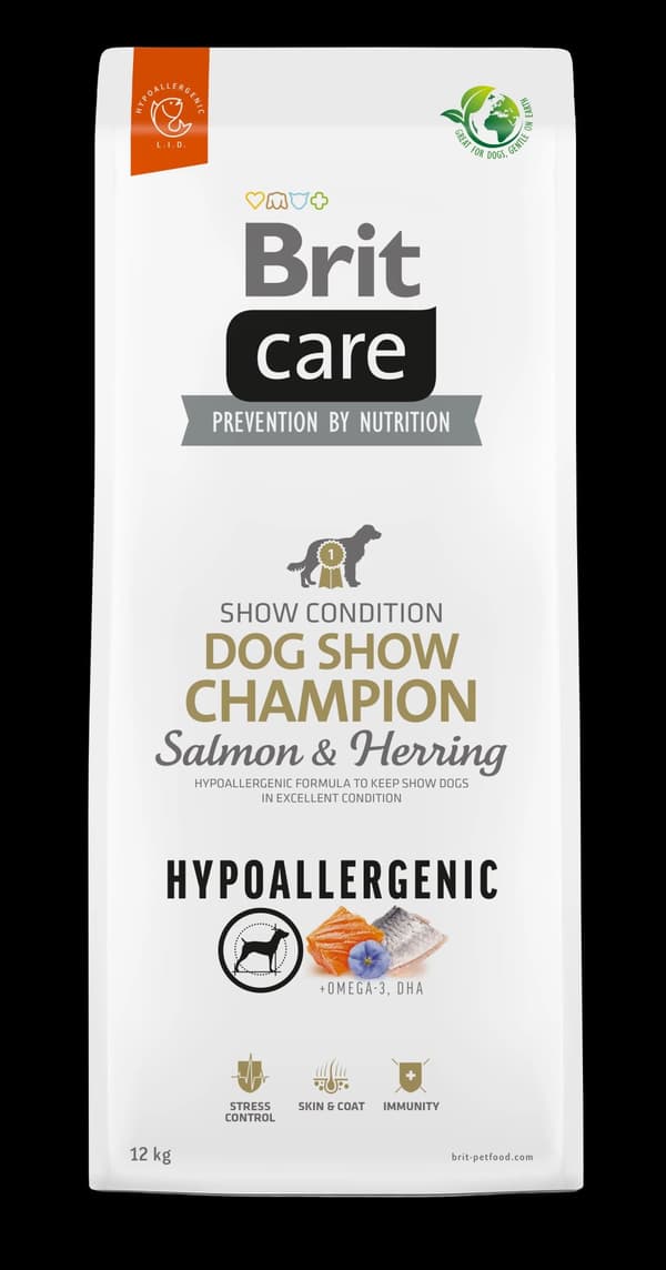 Brit Care Dog Hypoallergenic Dog Show Champion, Salmon&Herring,12 kg