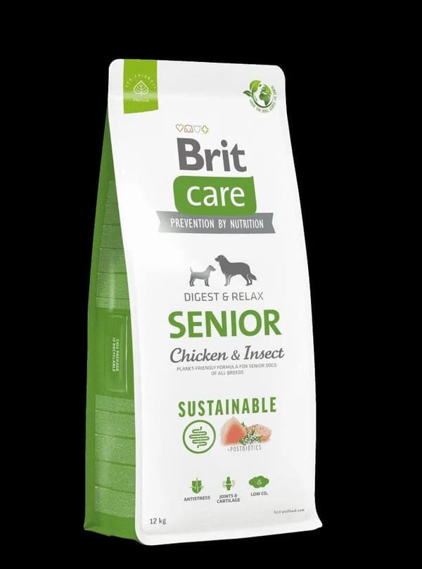 BRIT Care Dog Sustainable Senior Chicken &amp; Insect - kuivaruoka koirille - 3 kg