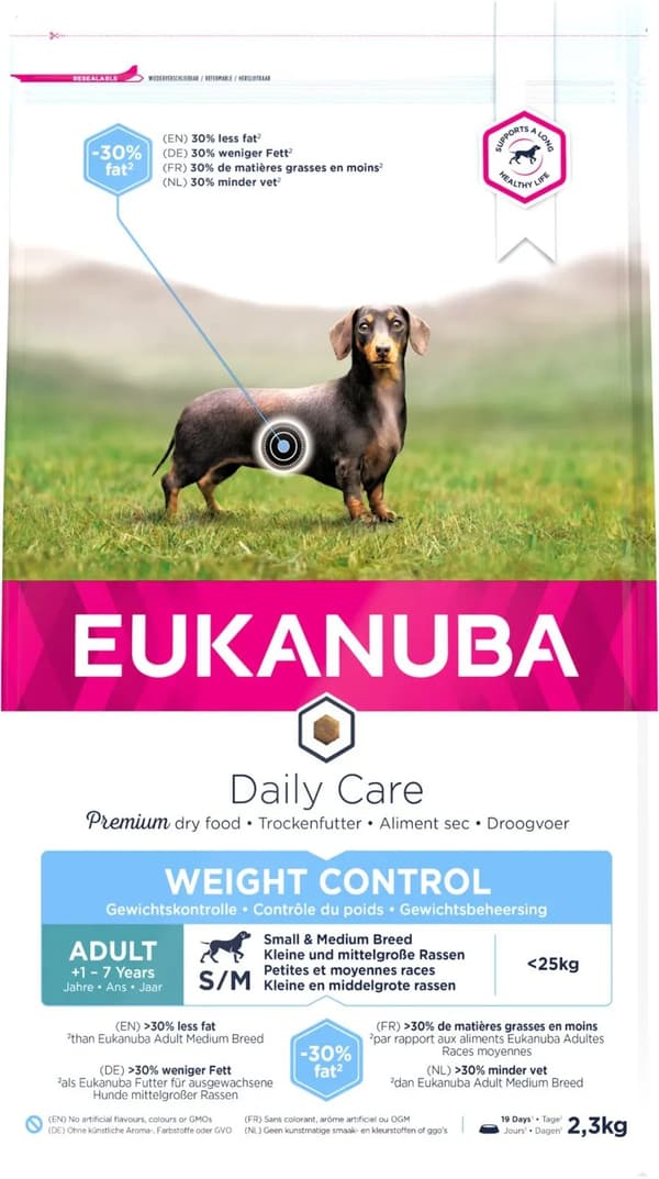 Eukanuba Euk DailyCare Adult Weight Control Small/Medium 2,3 kg