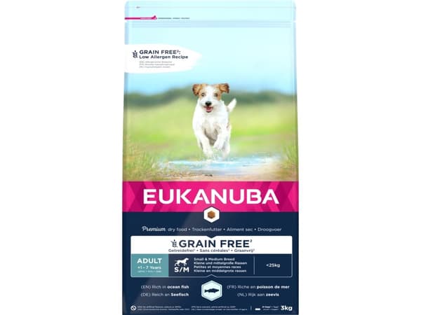 Eukanuba Euk Adult Small/Medium Grainfree Ocean Fish 3KG