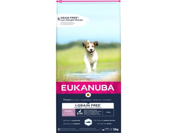 Eukanuba Euk Puppy & Junior Small/Medium Grainfree Ocean Fish 12KG
