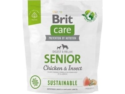 BRIT Care Dog Sustainable Senior Chicken &amp; Insect - kuivaruoka koirille - 1 kg