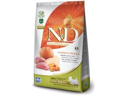 Torrfoder för hundar - FARMINA N&amp;D GF PUMPKIN BOAR&amp;APPLE ADULT MINI 800g