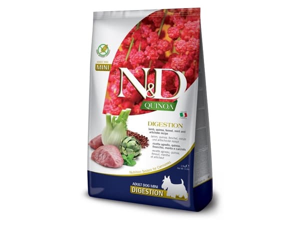 Kuivaruoka koirille - FARMINA N&amp;D QUINOA DOG DIGESTION ADULT MINI 800g