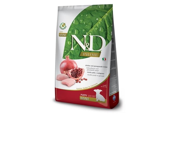 FARMINA N&D Prime Dog Chicken and Pomegranate Puppy Mini - torrfoder för hundar - 2,5 kg