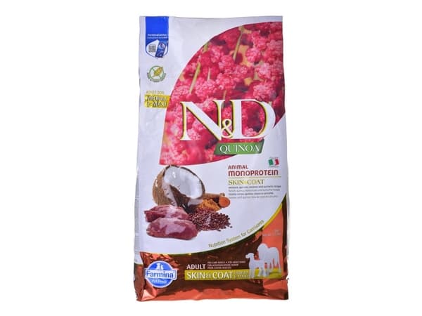 Farmina Pet Food N&D Quinoa, Voksen, Maxi (26 - 44 kg), Medium (11 - 25 kg), Viltkjøtt, 7 kg