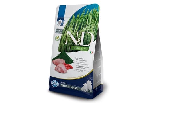 FARMINA N&D Spirulina Lamb Puppy MED/MAXI - tørfoder til hunde - 2 kg