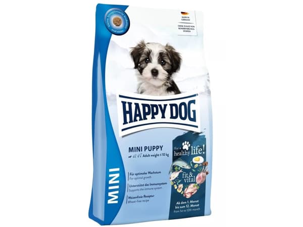 Happy Dog fit&vital Mini Puppy, Valp, Mini (5 - 10kg), Storfekjøtt, Fisk, Lam, Fjærfe, 4 kg