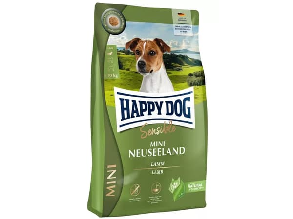 Happy Dog Sensible Mini New Zealand, Vuxen, Mini (5 - 10kg), Lamm, Ris, 10 kg, Glutenfri