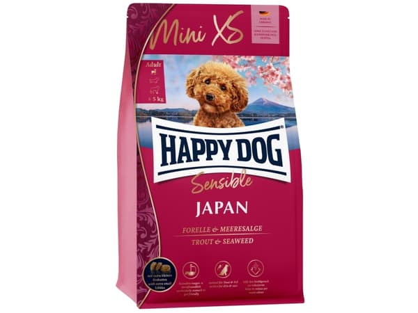 Happy Dog Mini XS Japan, Vuxen, Alla raser, Kyckling, Öring, 300 g, Glutenfri