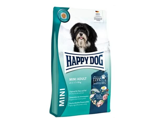 Happy Dog fit & vital Mini Adult, Vuxen, Mini (5 - 10kg), Egg, Lamm, Höns, Lax, 4 kg
