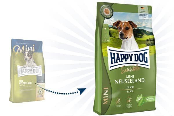 Happy Dog Sensible Mini New Zealand 4 kg, Vuxen, Alla raser, Mini (5 - 10kg), Lamm, Ris, 4 kg, Glutenfri