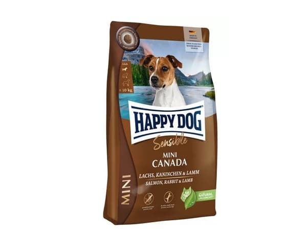 Happy Dog Sensible Mini Canada, Vuxen, Mini (5 - 10kg), Lamm, Kanin, Lax, 4 kg