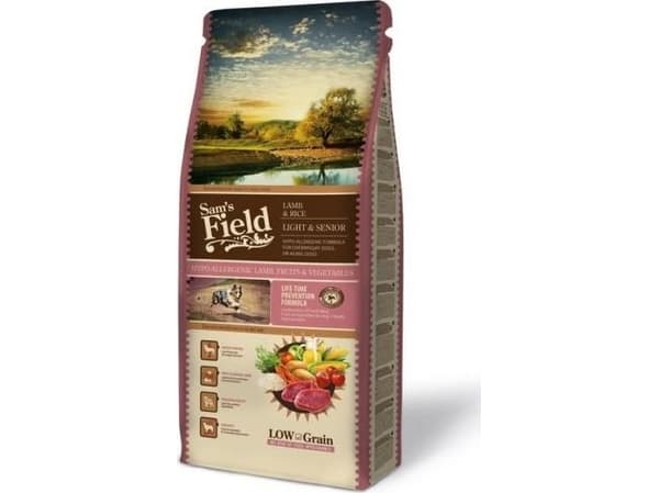 Sam´s Field Dog su ėriena ir ryžiais LIGHT&SENIOR 13kg