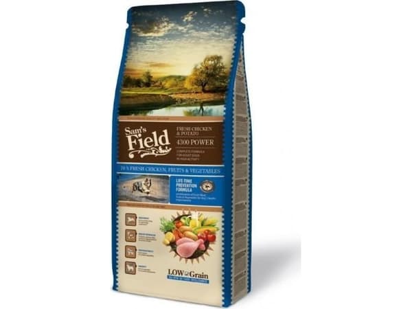 Sam`s Field Sam's Field 4300 Power Chicken & Potato sausas maistas šunims 13 kg