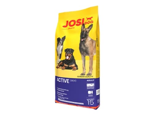 Josera JosiDog Active, Vuxen, Majs, Musslor, Höns, Ris, 15 kg, Glutenfri