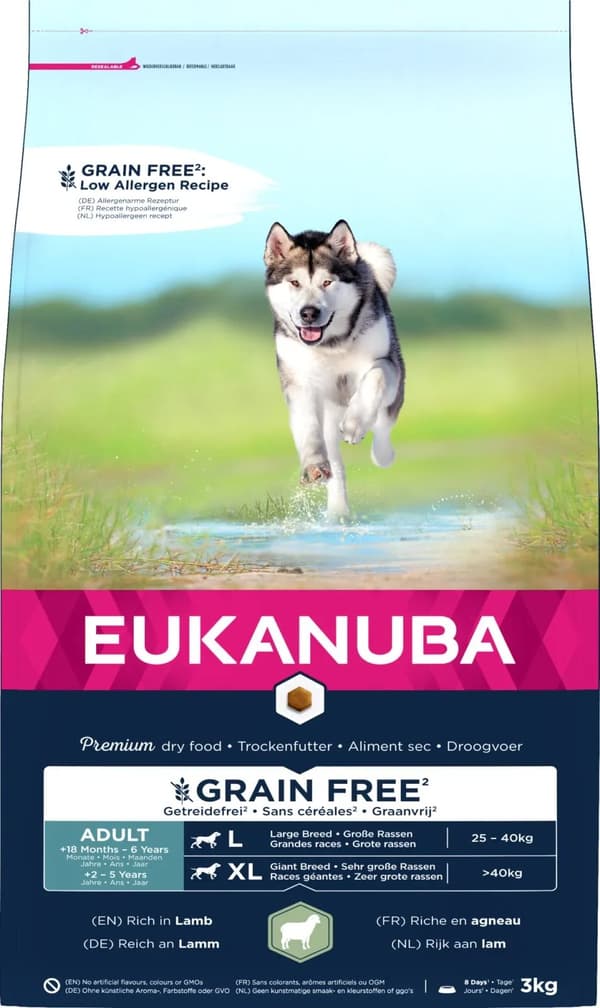 Eukanuba Euk Adult Large Grainfree Lamb 3 KG