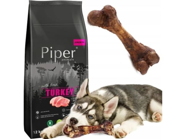 DOLINA NOTECI Piper Junior med kalkun - tørfoder til hunde - 12 kg