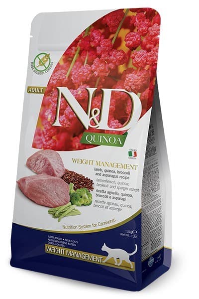 FARMINA N&D Quinoa Vægtstyring Lam - tør kattefoder - 5 kg