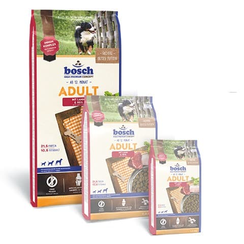 BOSCH Voksen lam & ris - tørt hundefoder - 15 kg